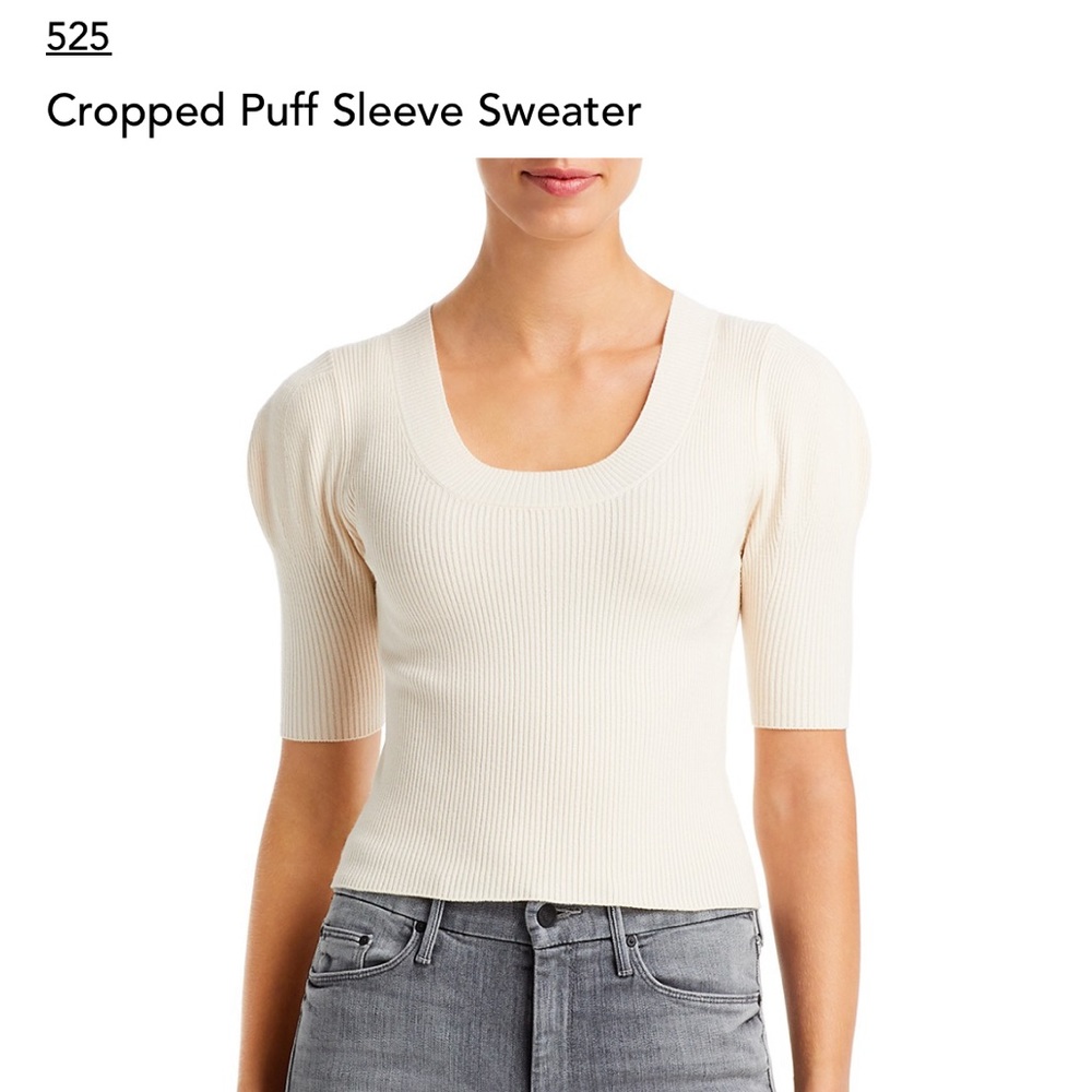 525 Cropped Puff Sleeve Sweater